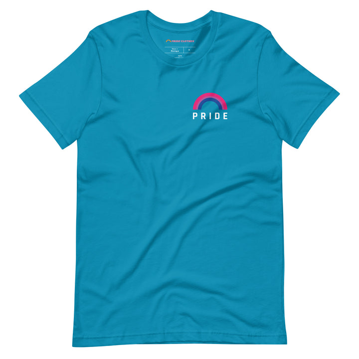 Pride Clothes - I Love Both Bisexual Pride Rainbow TShirt - Aqua