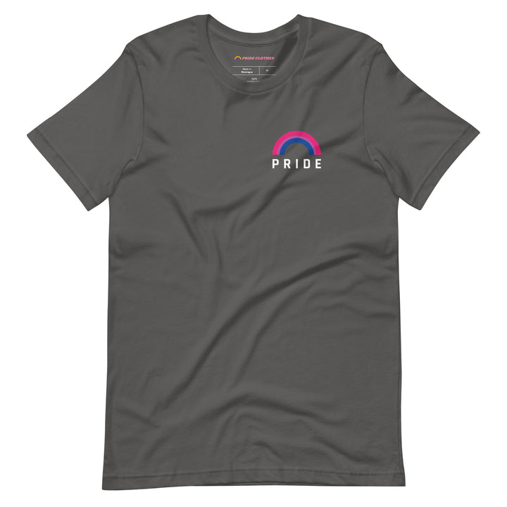 Pride Clothes - I Love Both Bisexual Pride Rainbow TShirt - Asphalt