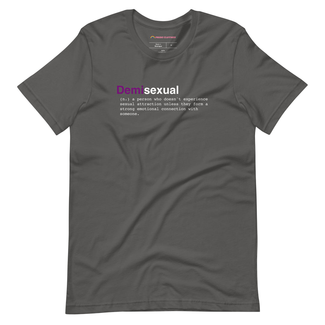 Pride Clothes - Definition of Demisexual Shirt - Asphalt