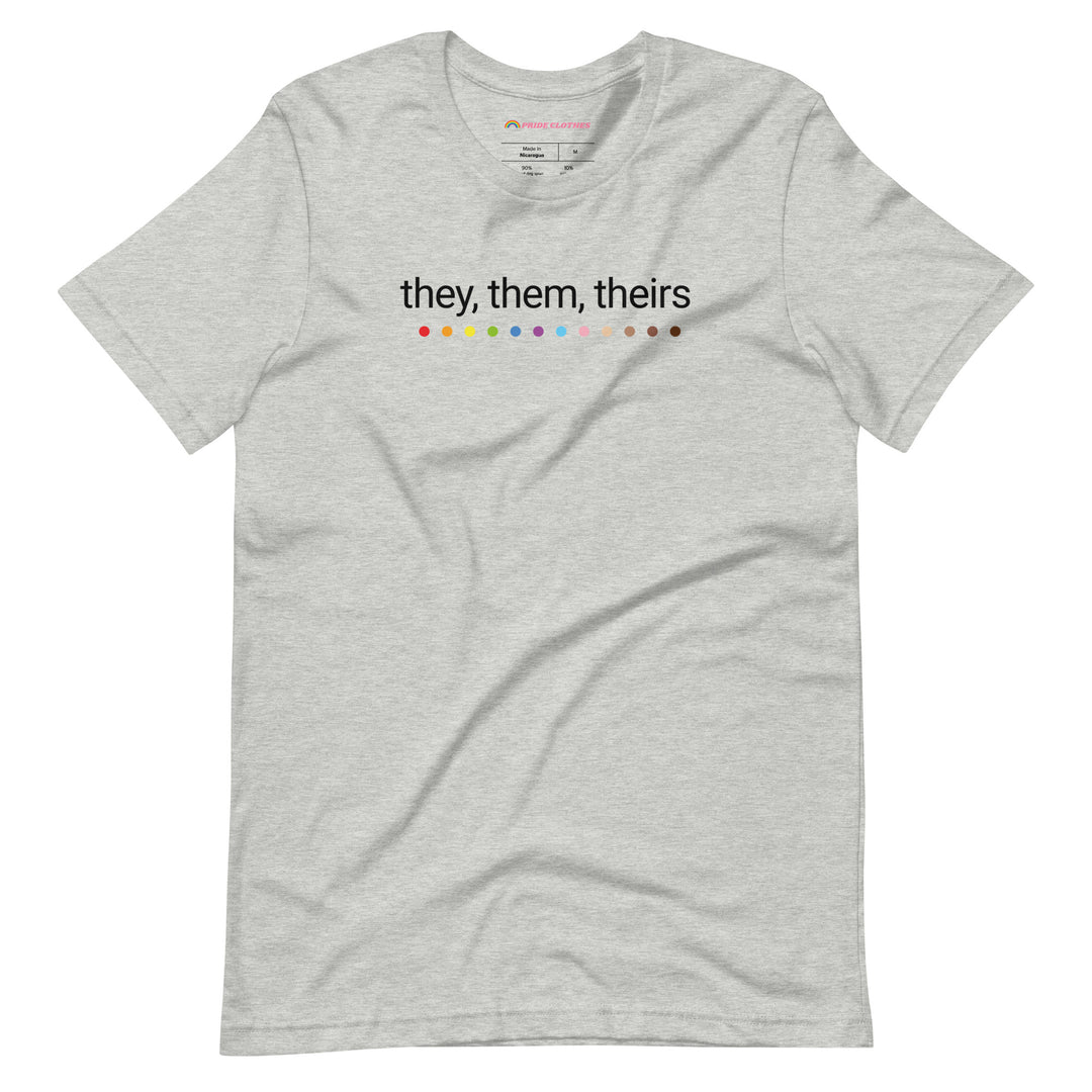 Nonbinary Pride They Them Theirs Pronouns T-Shirt