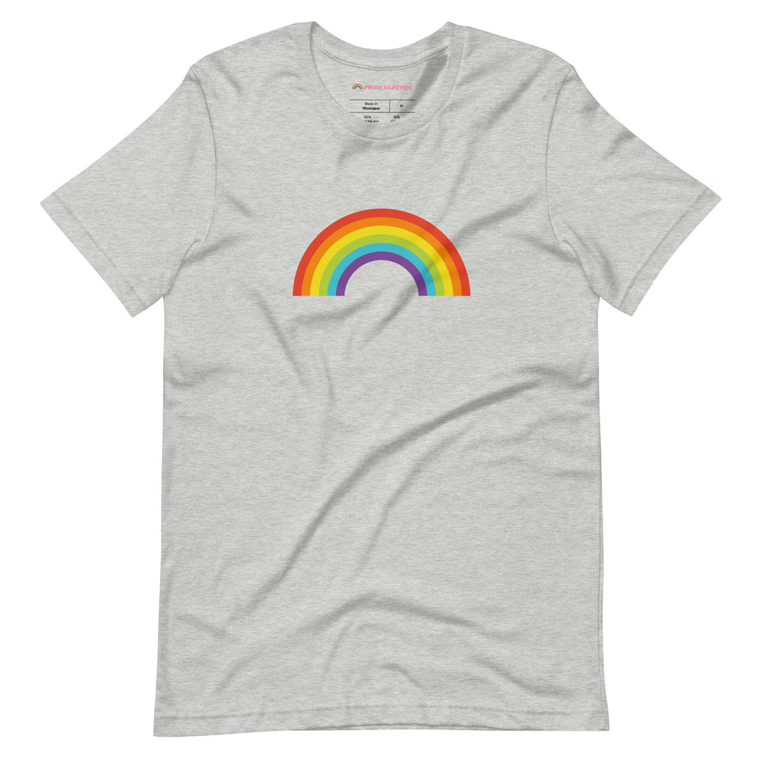 Pride Clothes - Minimalistic & Eye-Catching Gay Pride Rainbow T-Shirt - Athletic Heather