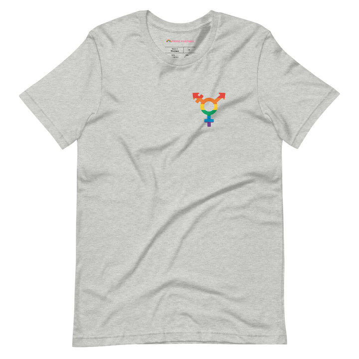 PrideClothes - Trans Pride Colors Symbol Shirt - Athletic Heather