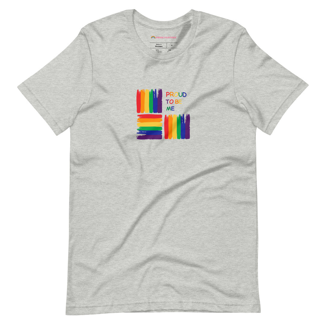Pride Clothes - Around the Block Proud to Be Me Rainbow Pride T-Shirt - Athletic Heather