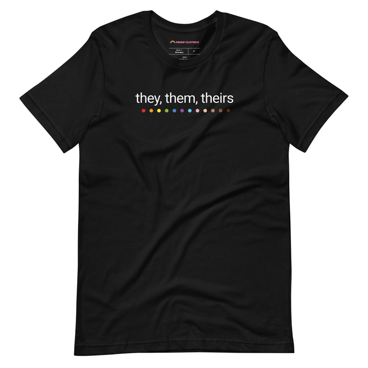 Nonbinary Pride They Them Theirs Pronouns T-Shirt