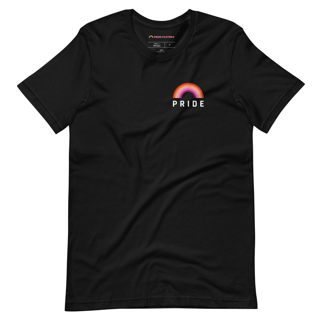 Pride Clothes - Potently Clear Lesbian Pride Rainbow TShirt - Black