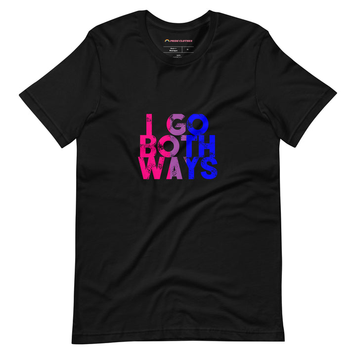 Pride Clothes - Bi the Way I Go Both Ways Bisexual Pride T-Shirt - Black