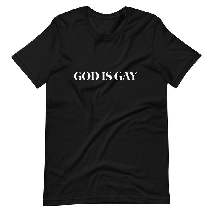 Pride Clothes - God Is Love & God Is Gay Proud Ally T Shirt - Black