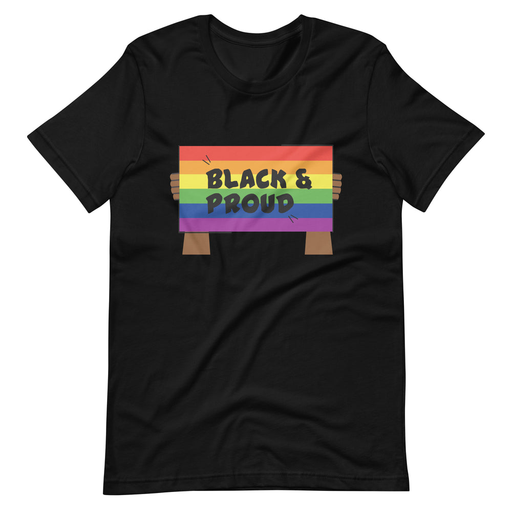 Pride Clothes - Break Down Walls of Oppression Black & Proud T-Shirt - Black