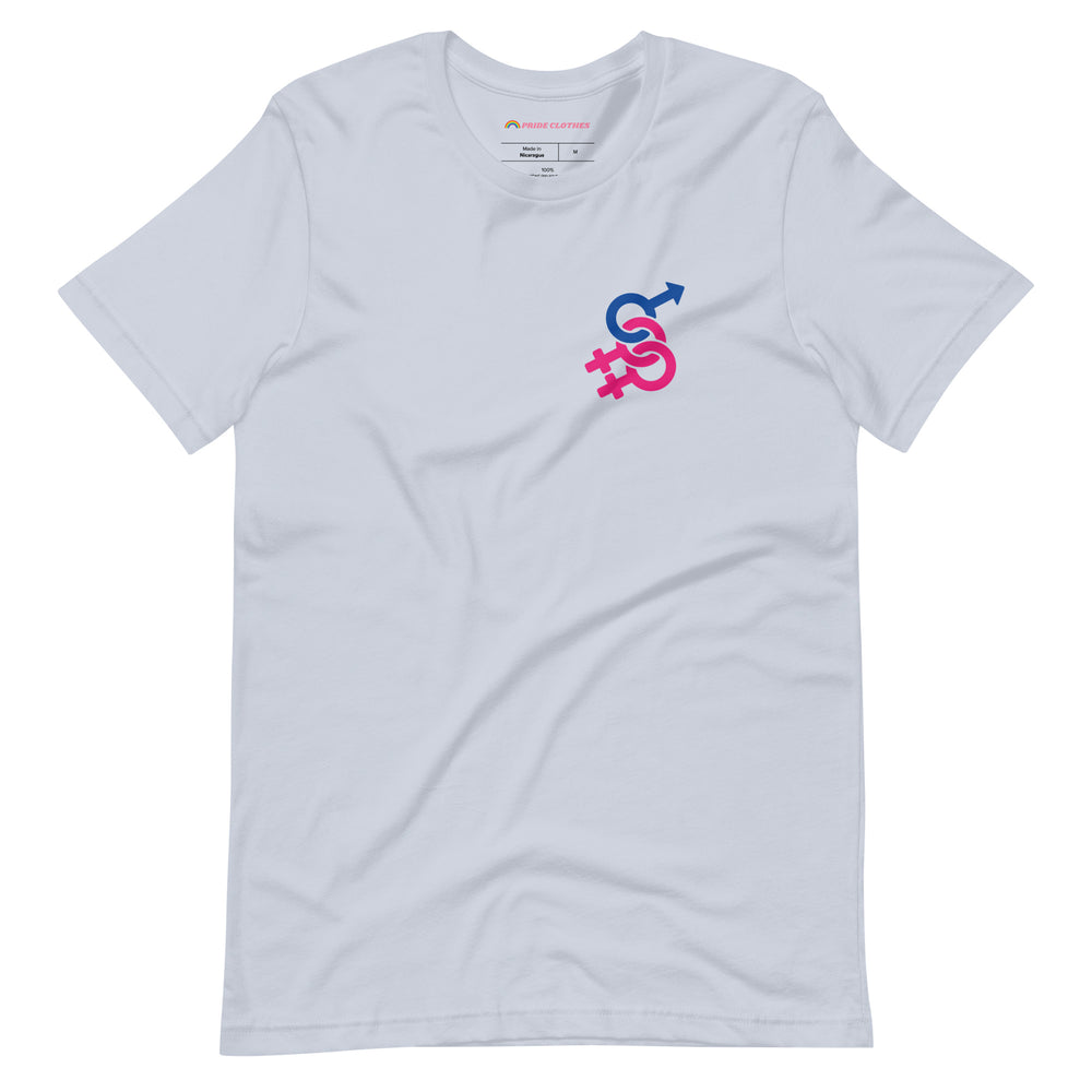 Pride Clothes - Twice the Love Twice the Pride BI Pride Symbol T-Shirt - Light Blue