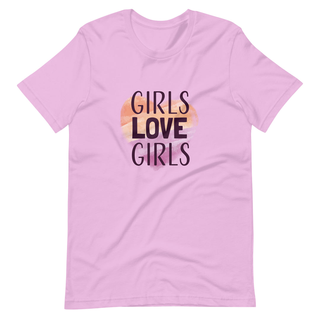 Girls Love Girls Lesbian Pride Flag Colors T-Shirt