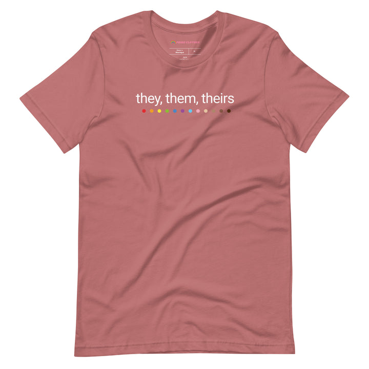 Nonbinary Pride They Them Theirs Pronouns T-Shirt