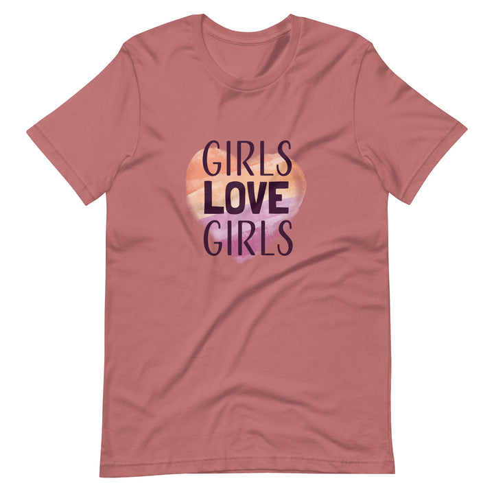 Girls Love Girls Lesbian Pride Flag Colors T-Shirt