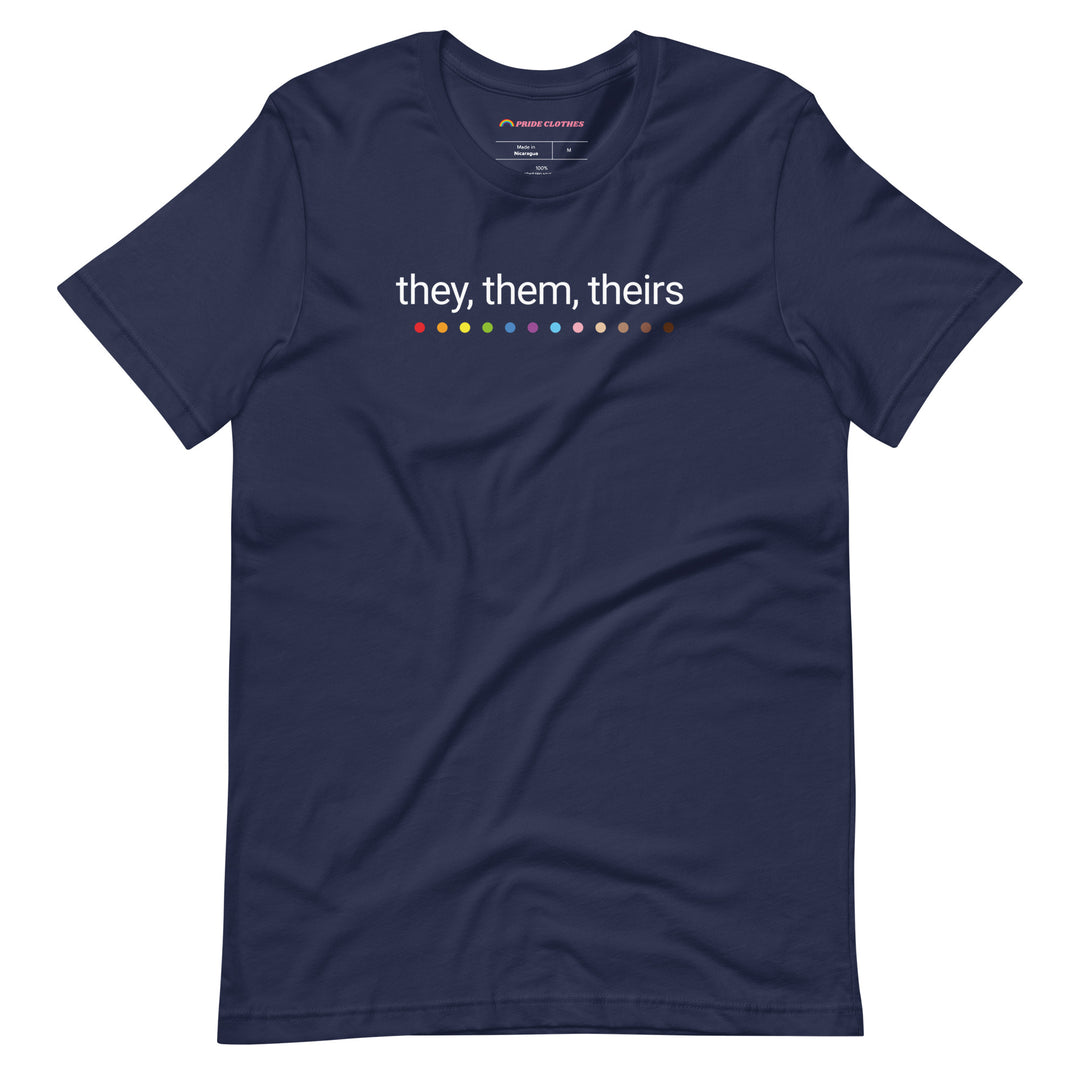 Nonbinary Pride They Them Theirs Pronouns T-Shirt