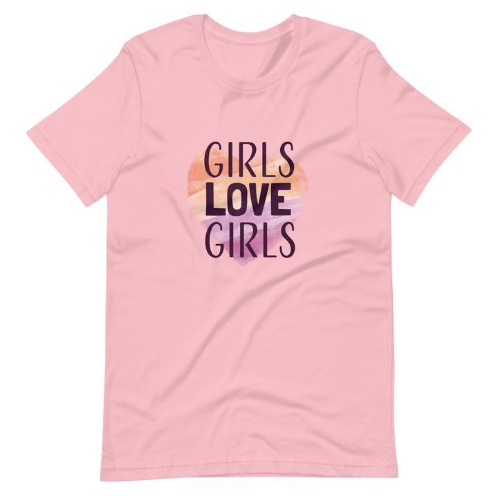 Girls Love Girls Lesbian Pride Flag Colors T-Shirt