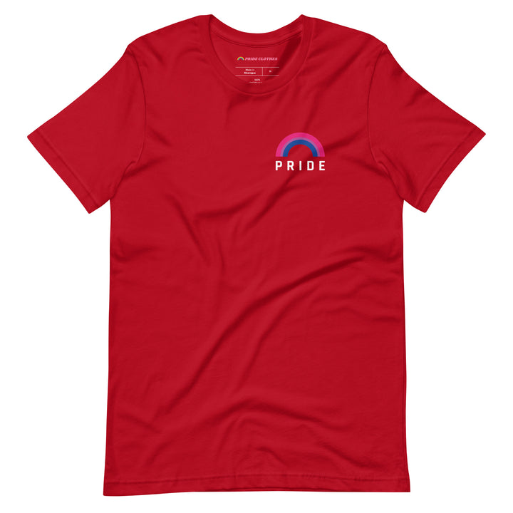 Pride Clothes - I Love Both Bisexual Pride Rainbow TShirt - Red