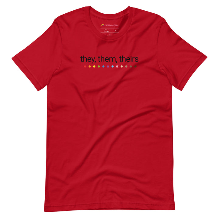 Nonbinary Pride They Them Theirs Pronouns T-Shirt