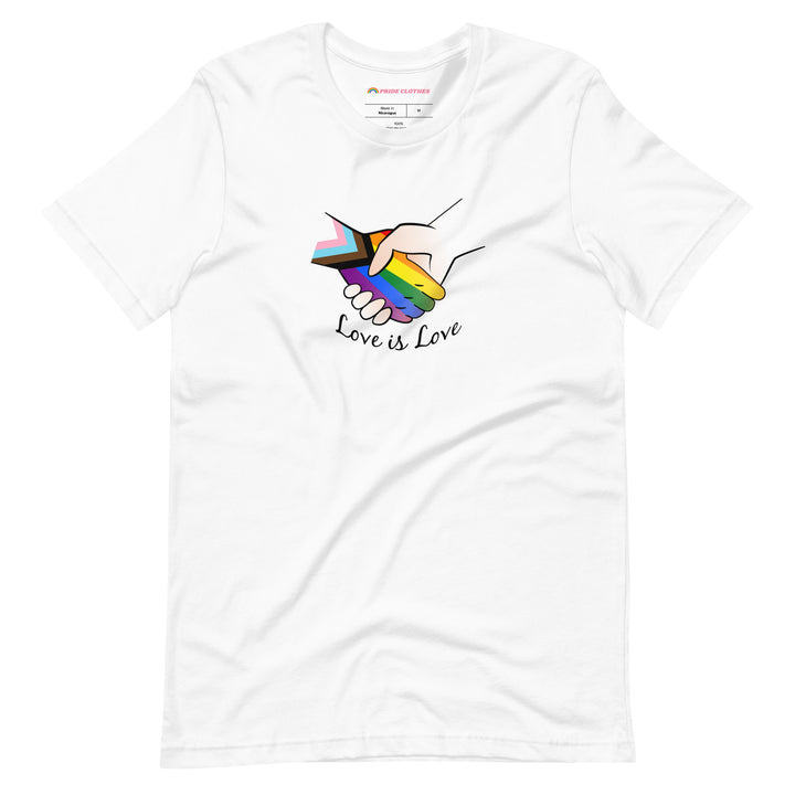 Pride Clothes - Love to No Limit Love is Love Progressive Pride T-Shirt - White