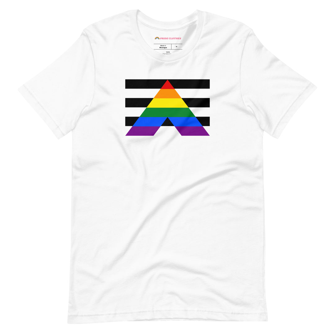 Pride Clothes - Admirable and Faithful Straight Ally Pride T-Shirt - White