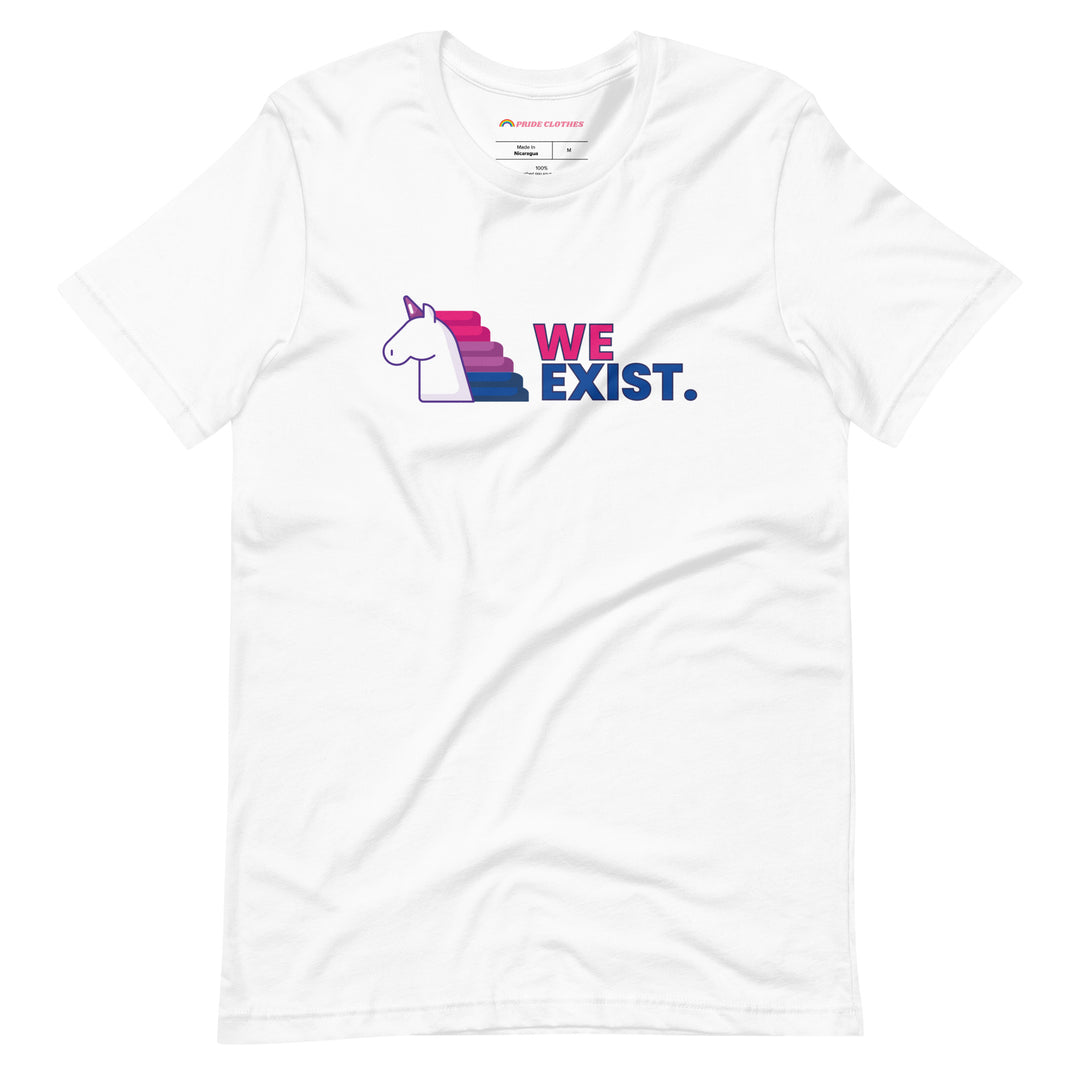 Pride Clothes - Mic Drop & Foot-Stomping We Exist Unicorn Pride TShirt - White